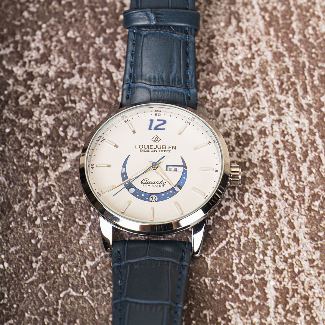 Montre Élégante avec Phases Lunaires
