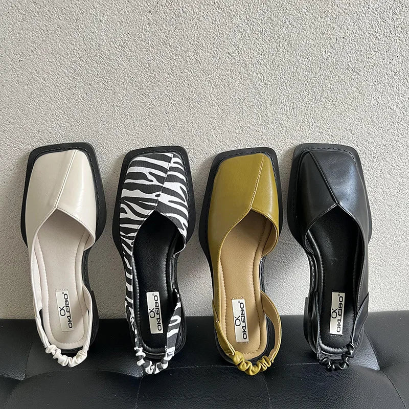 Liasa™ | Sandales Slingback Élégantes à Bout Carré