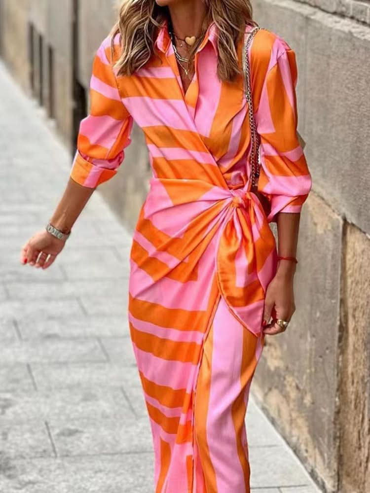 Marvion™ | Robe Cache-Cœur Élégante à Imprimé Chic