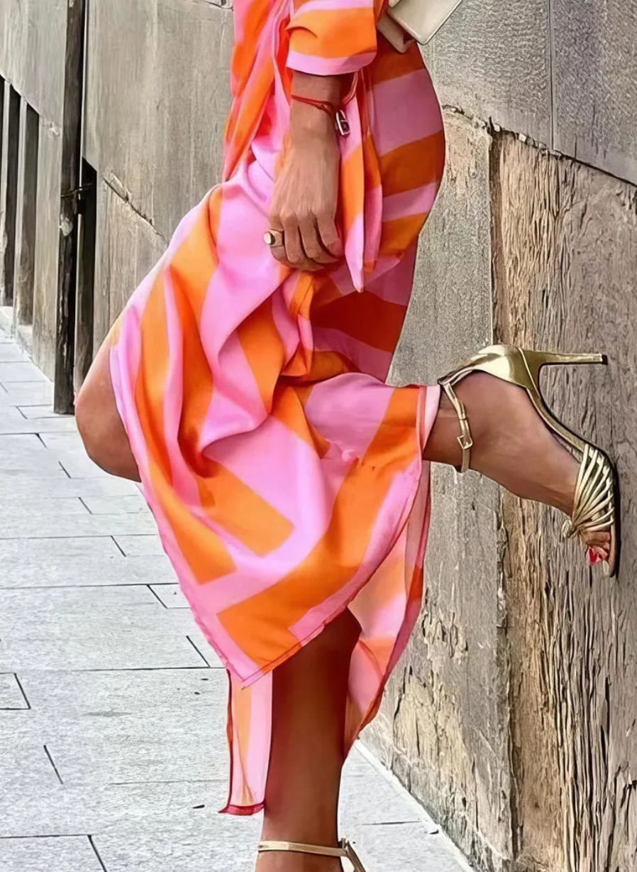 Marvion™ | Robe Cache-Cœur Élégante à Imprimé Chic