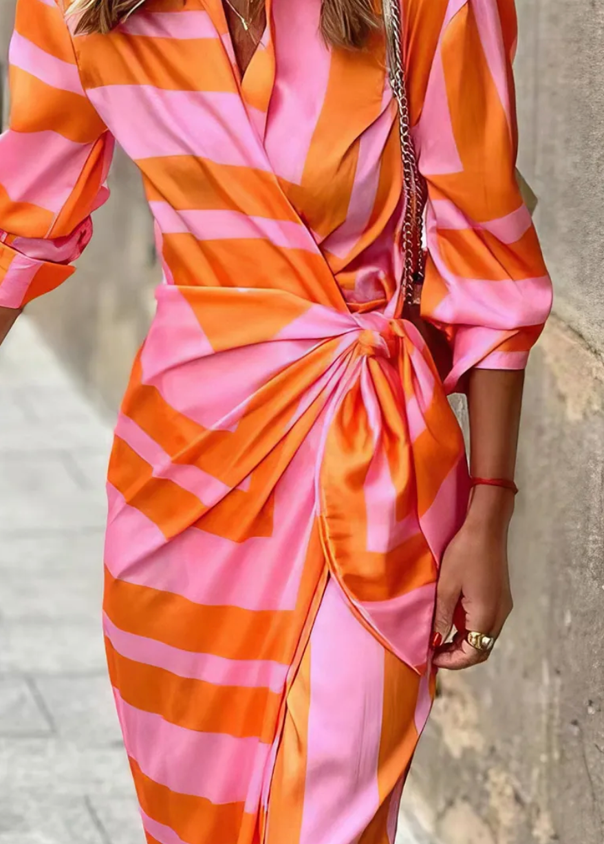 Marvion™ | Robe Cache-Cœur Élégante à Imprimé Chic