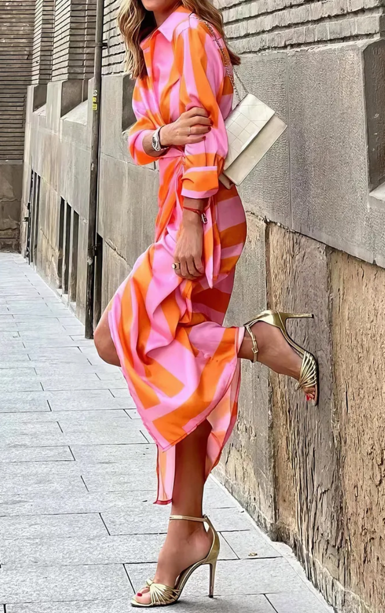 Marvion™ | Robe Cache-Cœur Élégante à Imprimé Chic