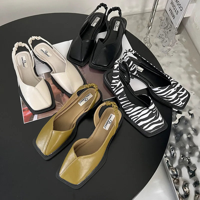 Liasa™ | Sandales Slingback Élégantes à Bout Carré