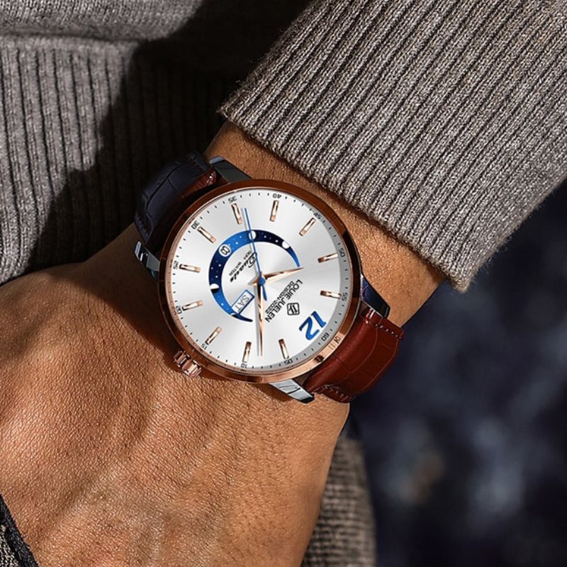Montre Élégante avec Phases Lunaires