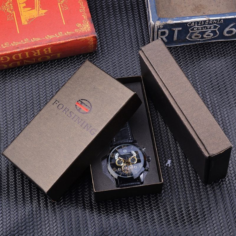 Montre mécanique automatique de luxe avec tourbillon