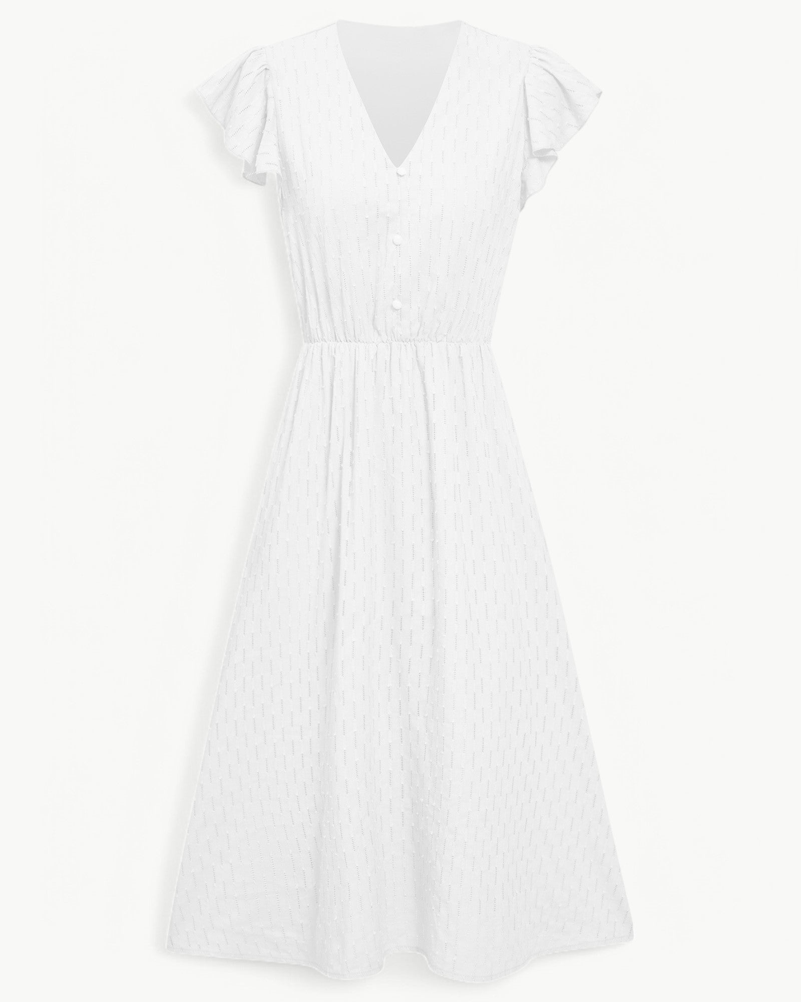 Zella™ | Robe midi élégante à col en V