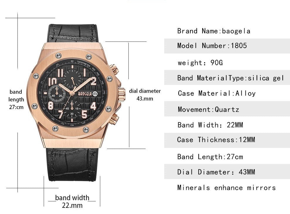 Montre Chronographe Décontractée
