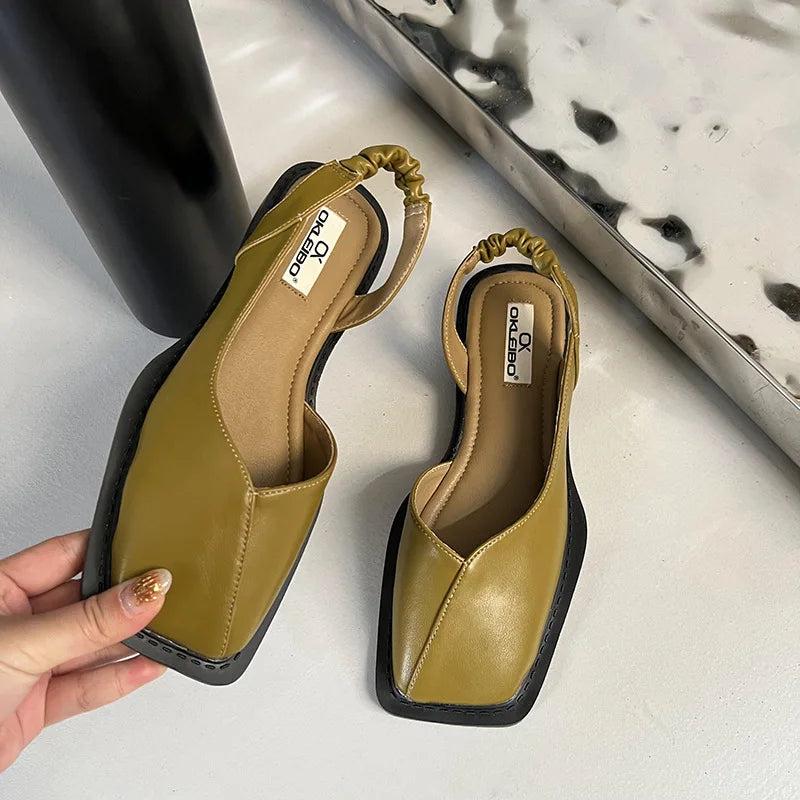 Liasa™ | Sandales Slingback Élégantes à Bout Carré
