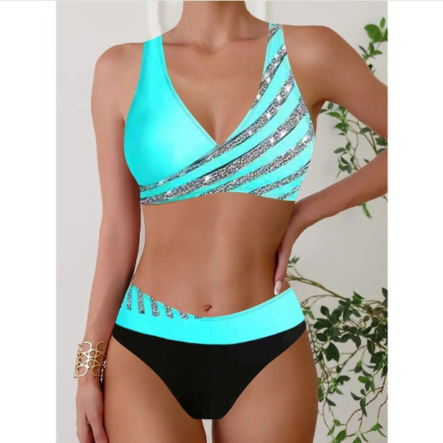 Zuza - Maillot de bain à col halter avec imprimé