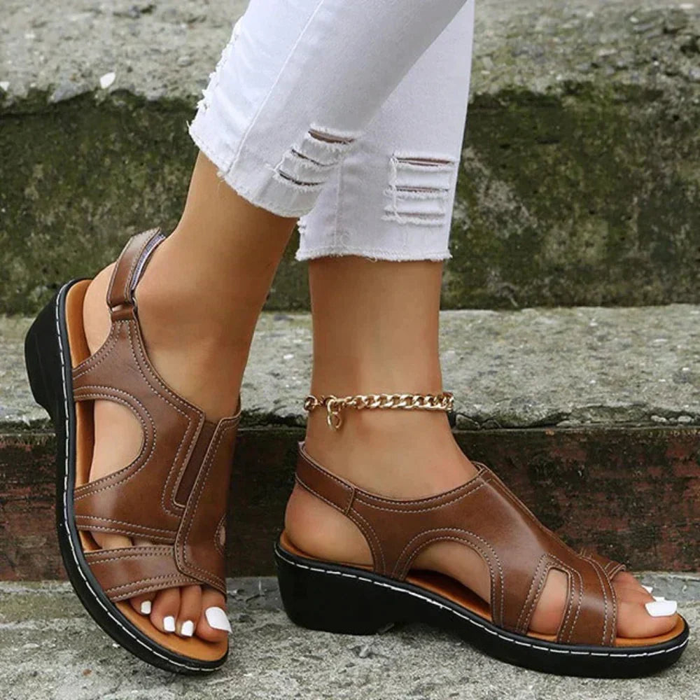 Erynn™ | Sandales en cuir orthopédique pour un confort sans douleur