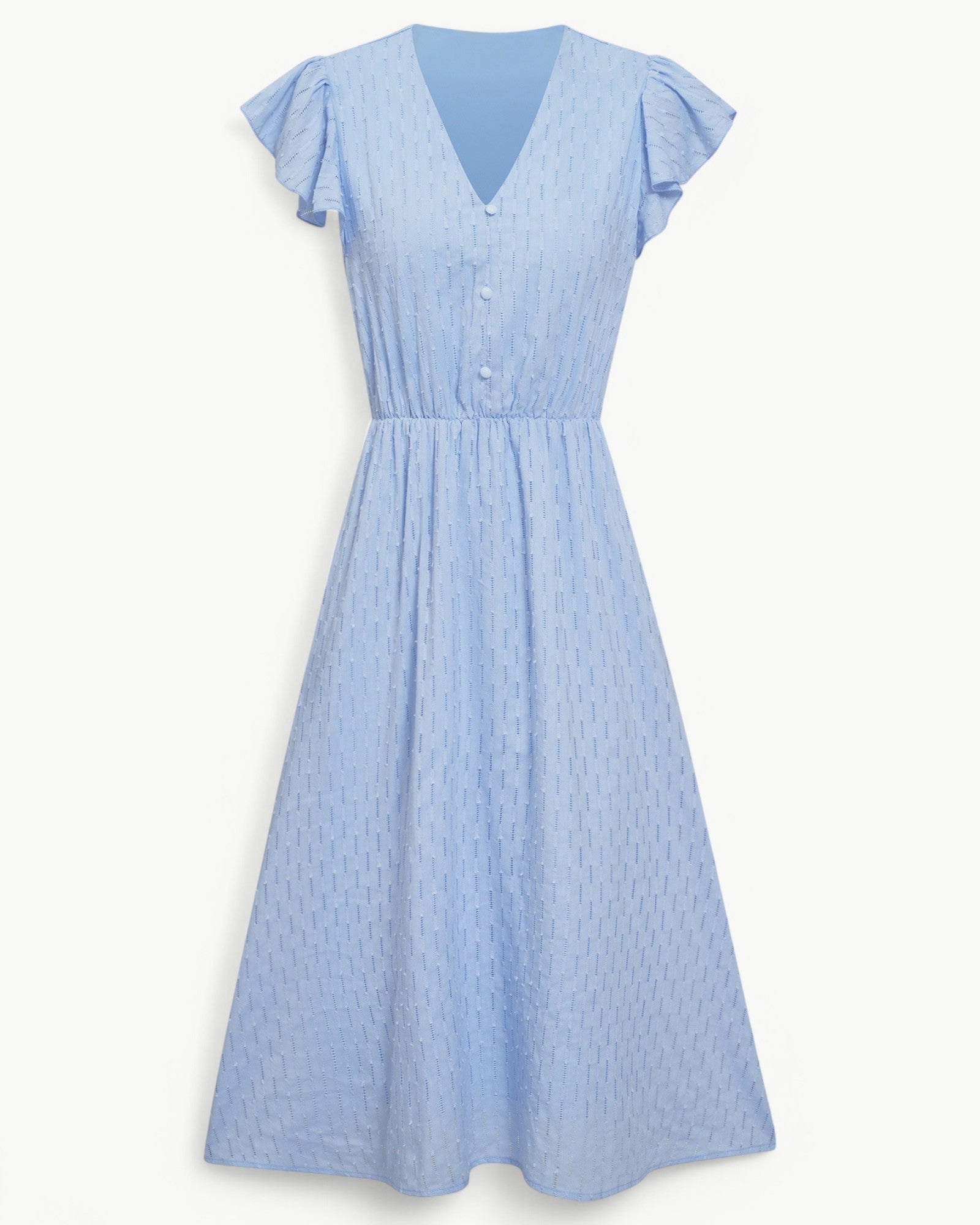 Zella™ | Robe midi élégante à col en V